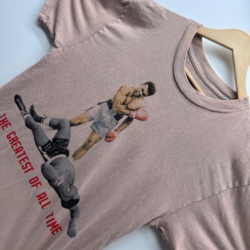 Muhammad Ali Graphic T-Shirt Mens XL Mauve Good